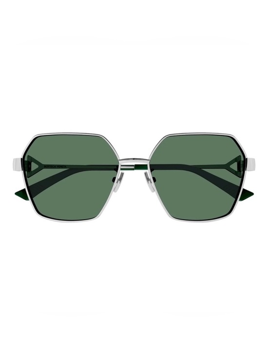 Bottega Veneta New Classic Geometric Sunglasses Green & Silver BV1224S Unisex main image 7